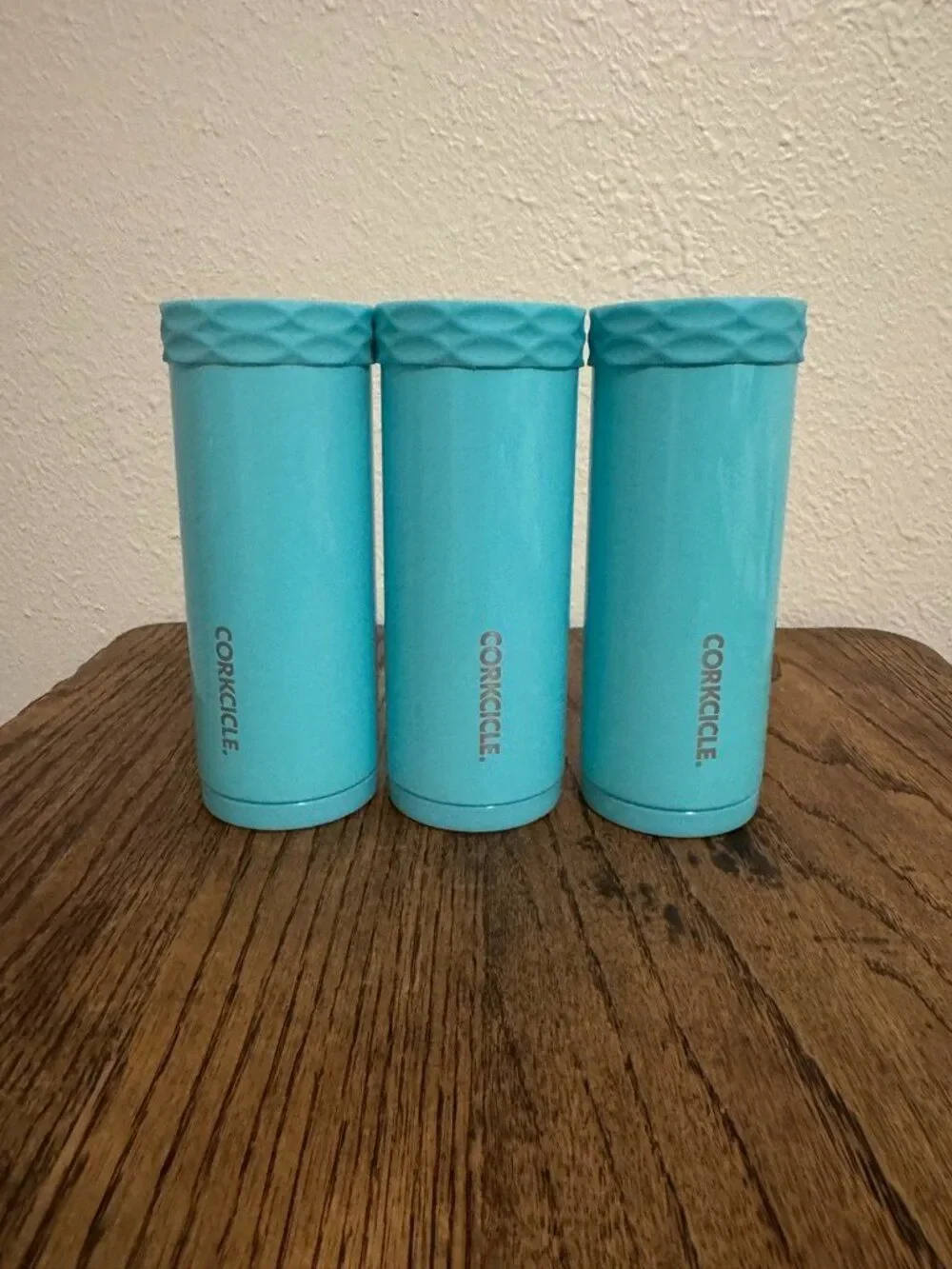 Corkcicle Slim Arctican Turquoise Set of 3 NWT